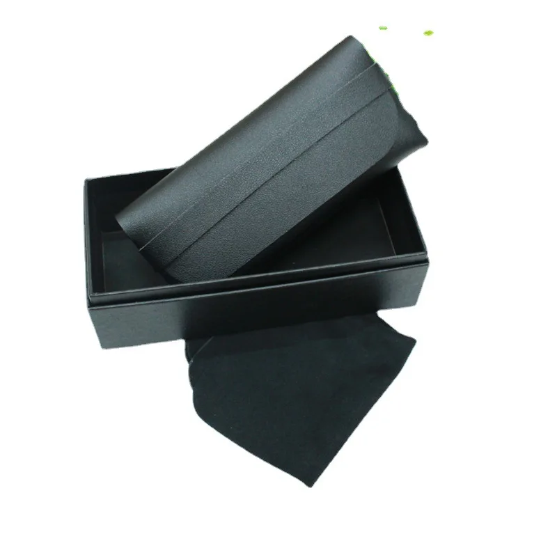 

High quality PU glasses box + paper packaging box combination set of sunglasses box