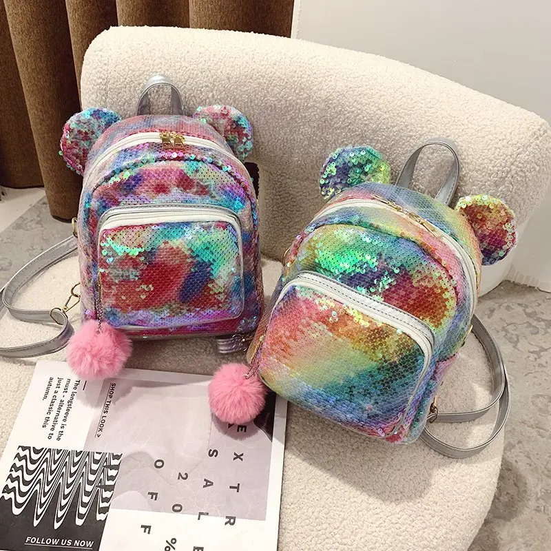 

Large Capacity Backpack Sequins Unicorn Backpack Bags Cute Cartoon Colorful Students School Bag, Customized color