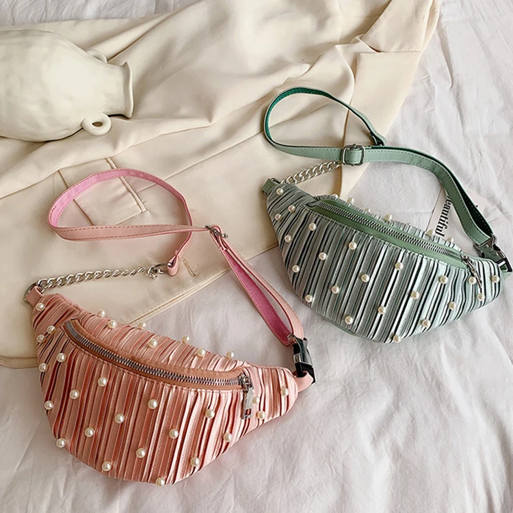 

Handbages Saddle Bag New Fashion Sling Bag Crossbody Cheap Online Lady Woman Pearl Handbag For Woman Newest