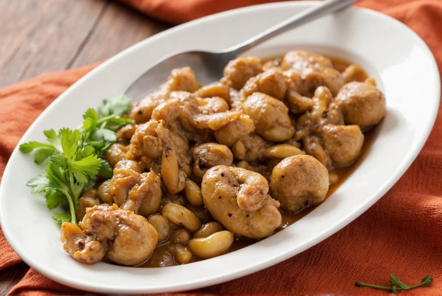 black pepper chicken with mushrooms