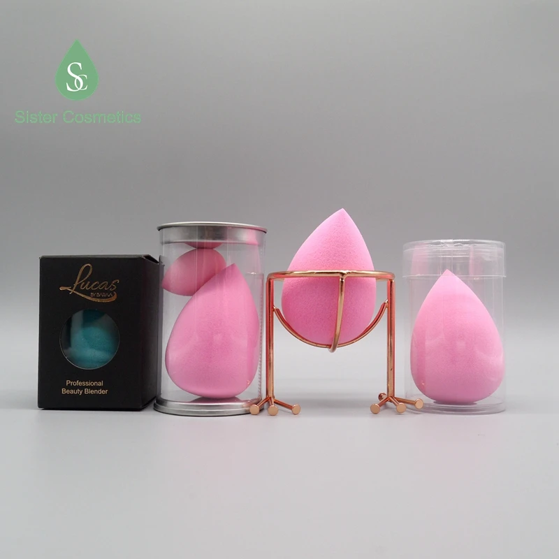 Private Label Makeup Sponge Beauty Cosmetic Powder Puff Blender With Box Packaging