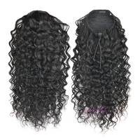 

Yvonne Italian Curly Drawstring Ponytail Human Hair Clip In Extensions Brazilian Virgin Hair