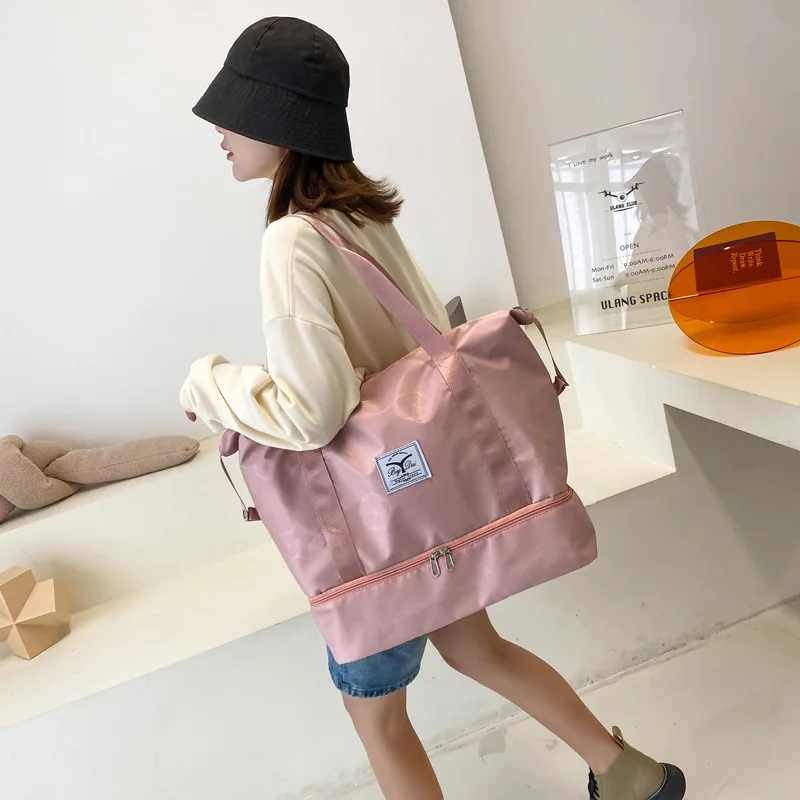 

wholesaler multifunctional large casual custom shopping cosmetic fitness gym duffle bags with shoe compartment sports, Customized