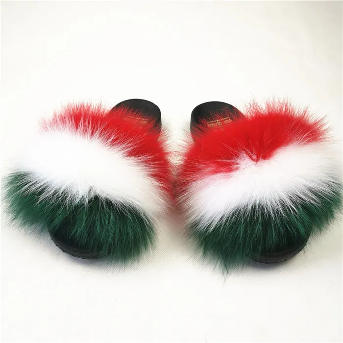 

Factory Direct Wholesale fur slides and matching purse women slippers 2021 faux fur slippers