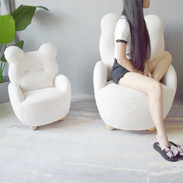 
Xiaopin Furniture Children chair Customized color panda shaped Bear Kids Sofa chair Parent-child Sofa 