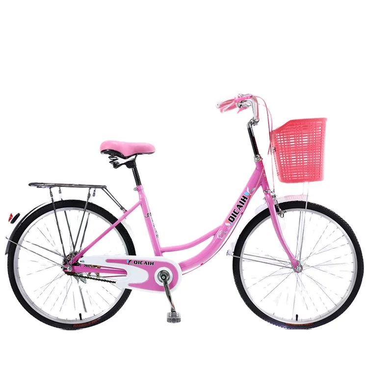 

Casual single speed high-carbon steel vintage 20/22/24/26 lady bicycle with basket