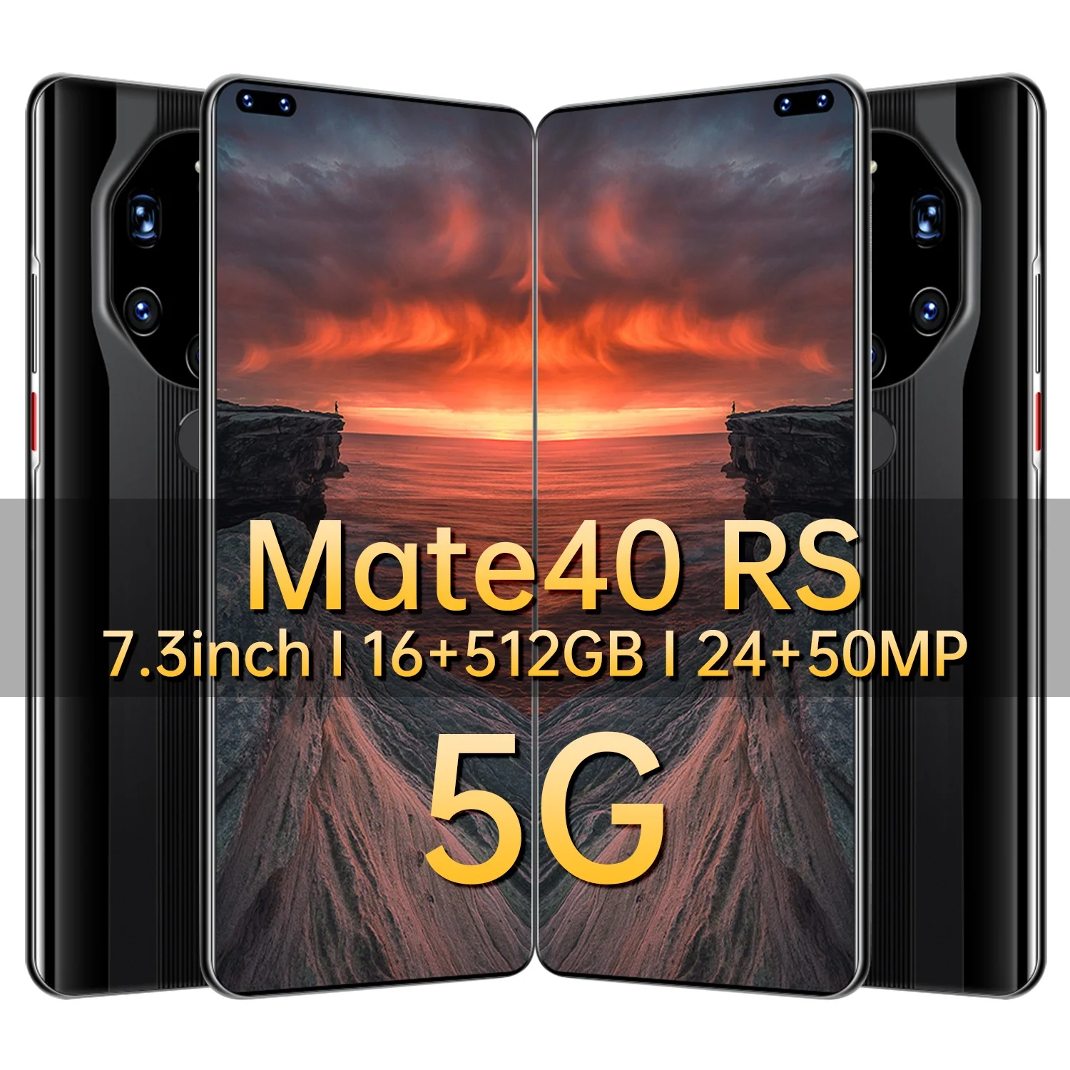 

Global Version 7.3 Inch Mate40 Rs 16GB RAM 512GB ROM 24+48MP Andriod 10 Smartphones MTK6889 Dual SIM 4G LTE 5G Cell Phone