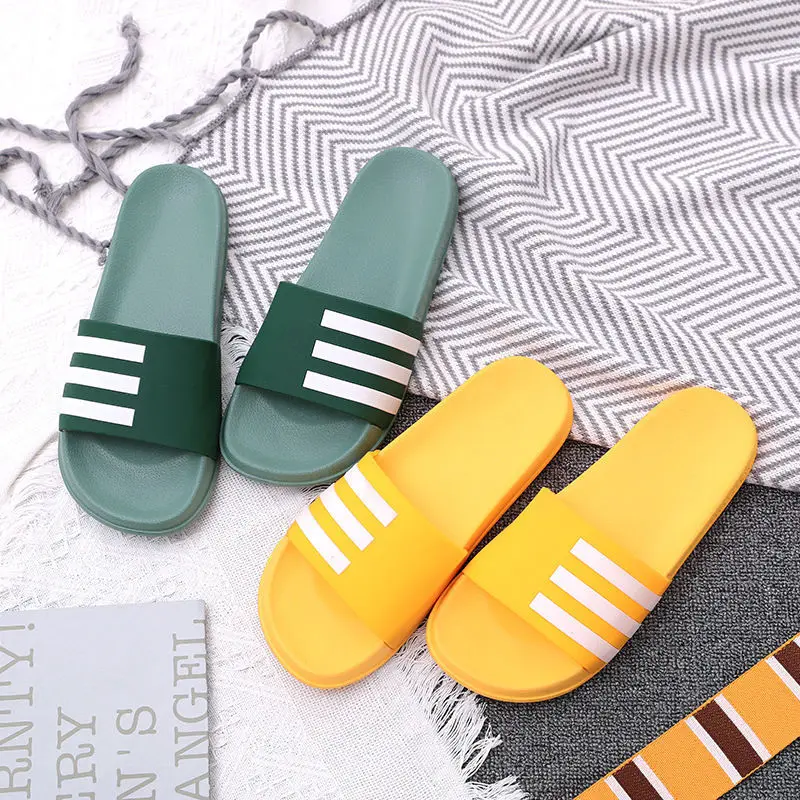 

Summer bathroom non-slip thick bottom indoor and outdoor fashion black and white household pvc slippers for men and women