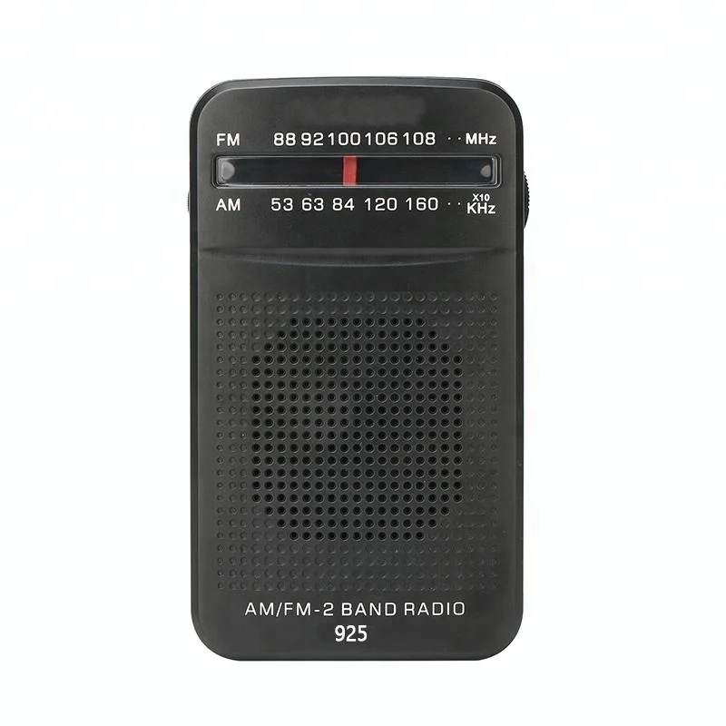 

Portable Radio Home Radio FM AM Transmitter Equipped With A 3.5 mm Headphone Jack, Black, silver