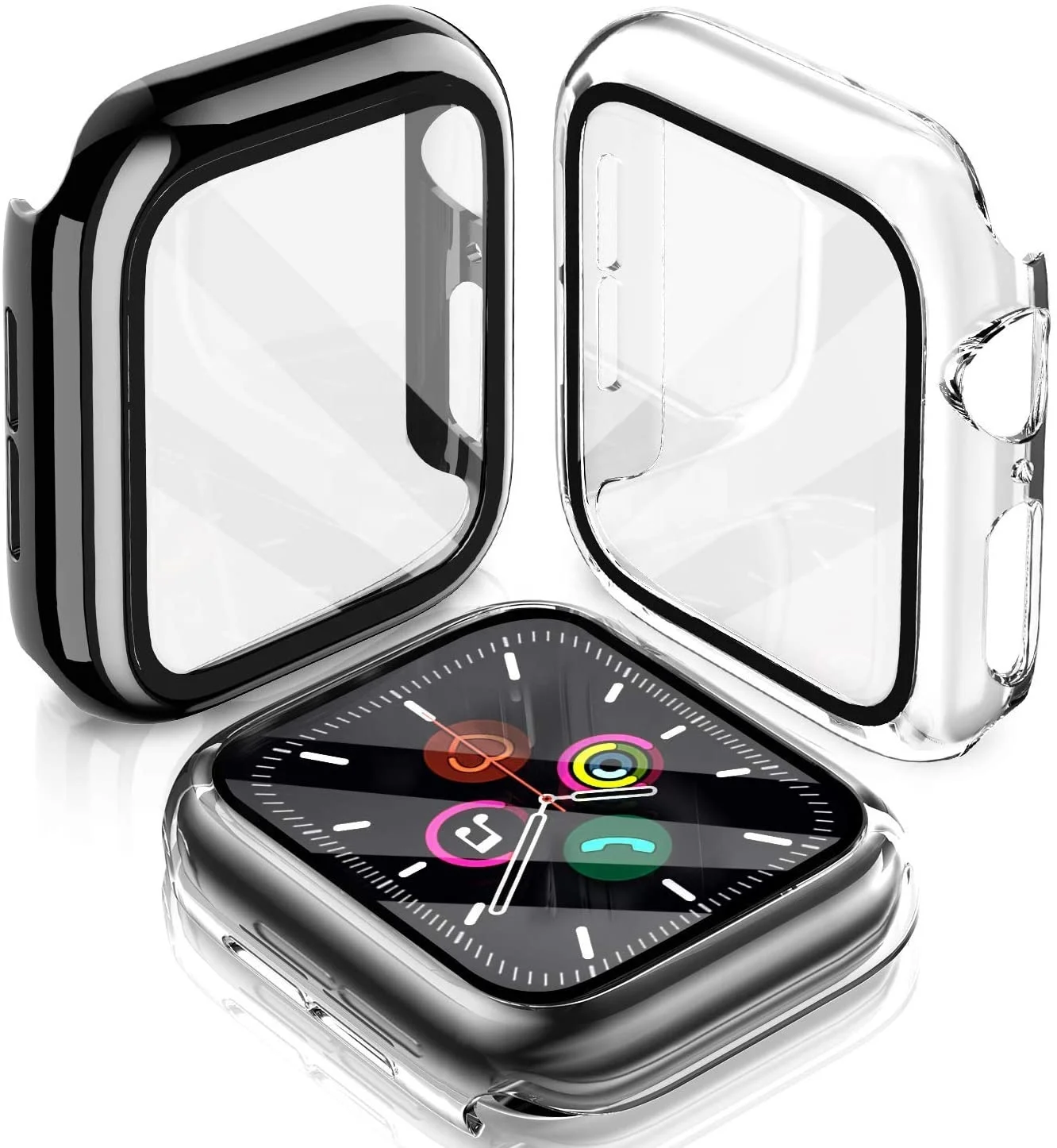 

LeYi 360 full Screen Protector protective Case With Screen Protector For Apple Watch series 1 2 3 4 5 6 7 Cases, Optional