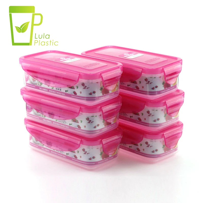 

LULA 400ML Health Gym Office Food Saver Container with Logo Ideas pp Injection Square Powder Plastic Food Container Protein