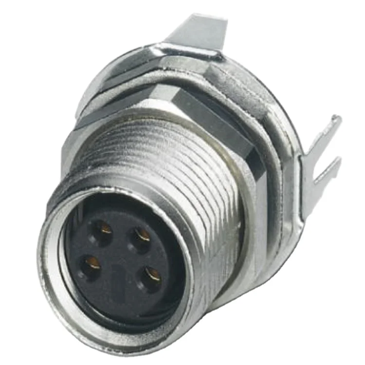 

Panel Amount M10 Fastening Thread Electrical Plug Socket Metal Female M8 4pin Sensor Connector