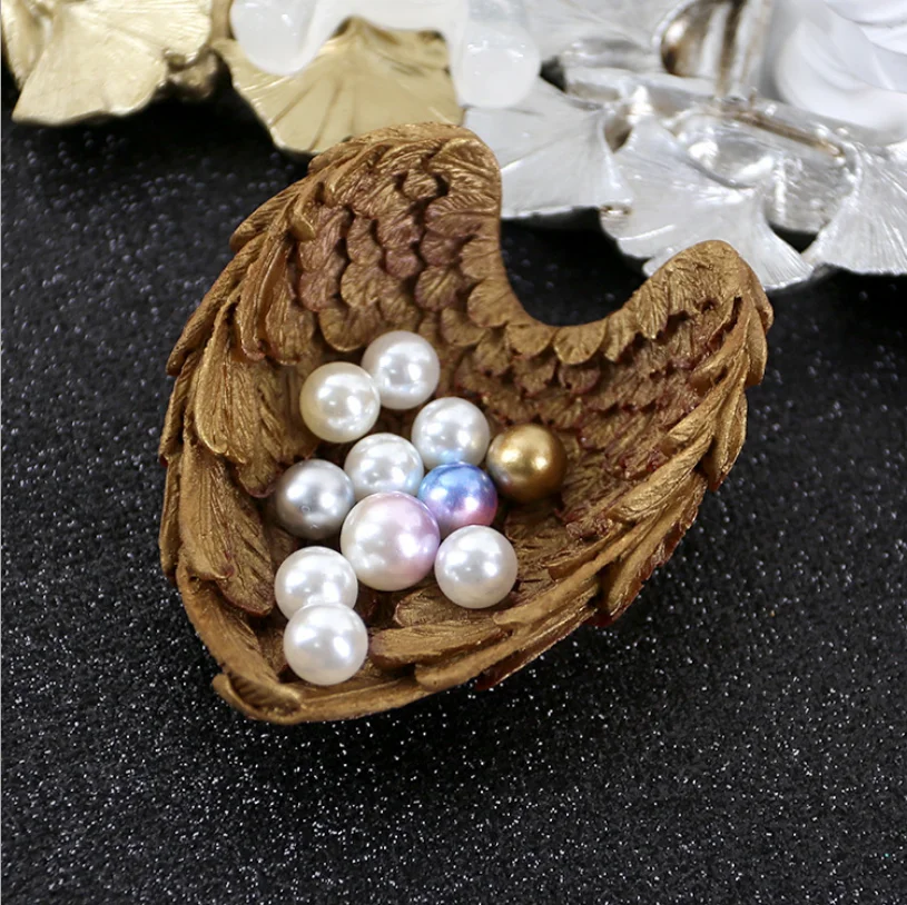 

LOVE'N LV660Y Feather wing wing shape mini storage box manual table support ashtray decorative silicone resin mold