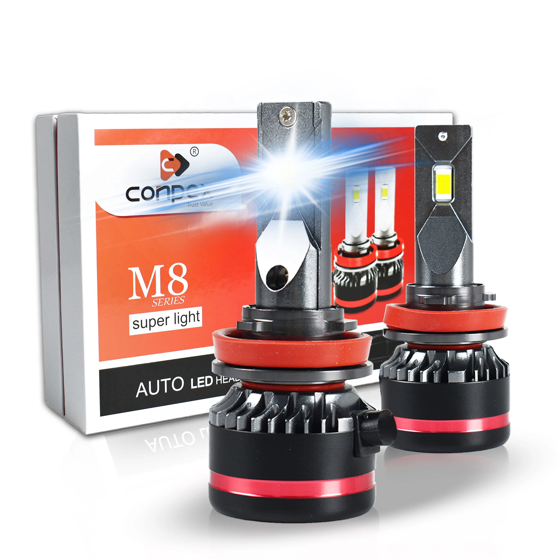 Conpex High wattage Auto LED Light 9005  Car Led Headlight H11 9006 H1 H7 H3 45W headlight bulb led