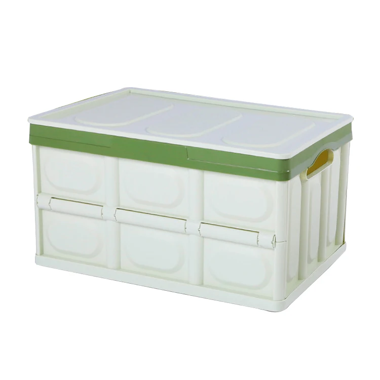 

multifunction 30L plastic collapsible storage box folding box with lid