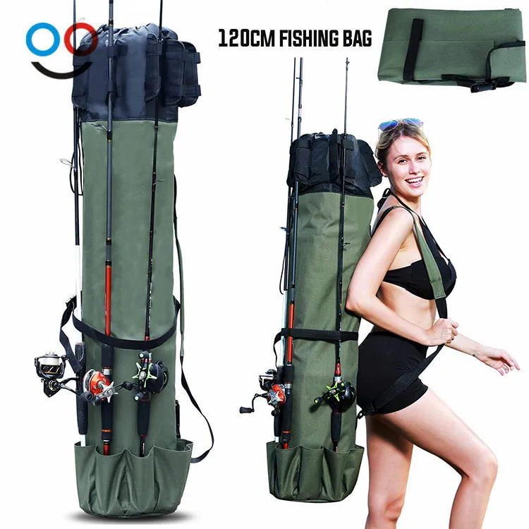 

Aolacool Wholesale Waterproof Portable Travel Fly 120cm Holder Pouch Bag Carrying Case Hard Fishing Tackle Rod Bag, Green