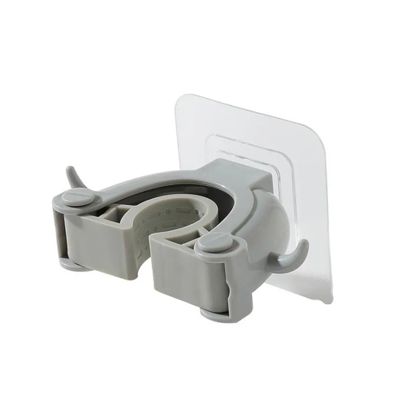 

Fashion Free punching seamless mop rack storage mop hook toilet bathroom wall hanging gray mop clip