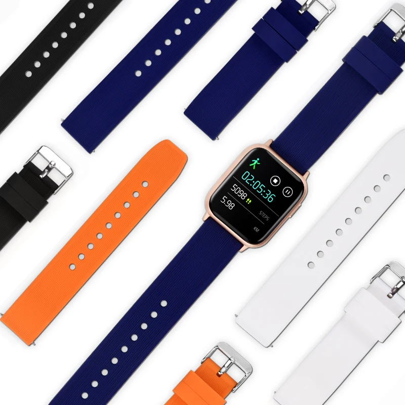 

IN STOCK 4 colors 3 sizes quick release watch strap adjustable silicone wristband sport silicone rubber band