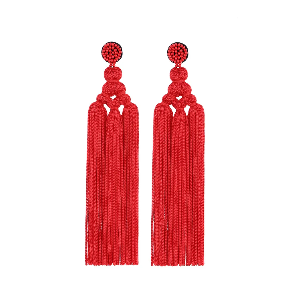 

AD. Stud Earrings in Silver Jewelry Bohemian seed beads colorful tassel set gold women 2020 stainless steel butterfly Earrings