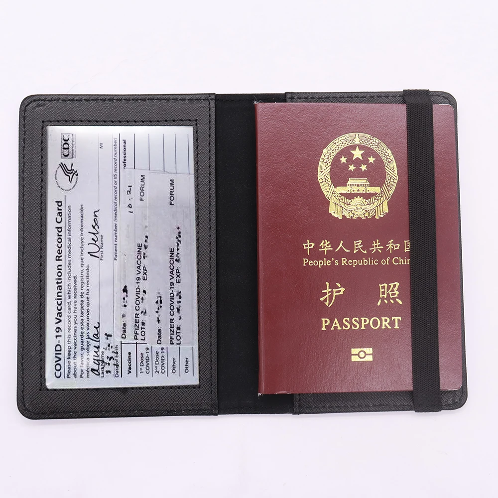 

High Quality Pu Leather Sublimation Passport Cover Customized Logo Picture Blank Sublimation Id Business Card Holder