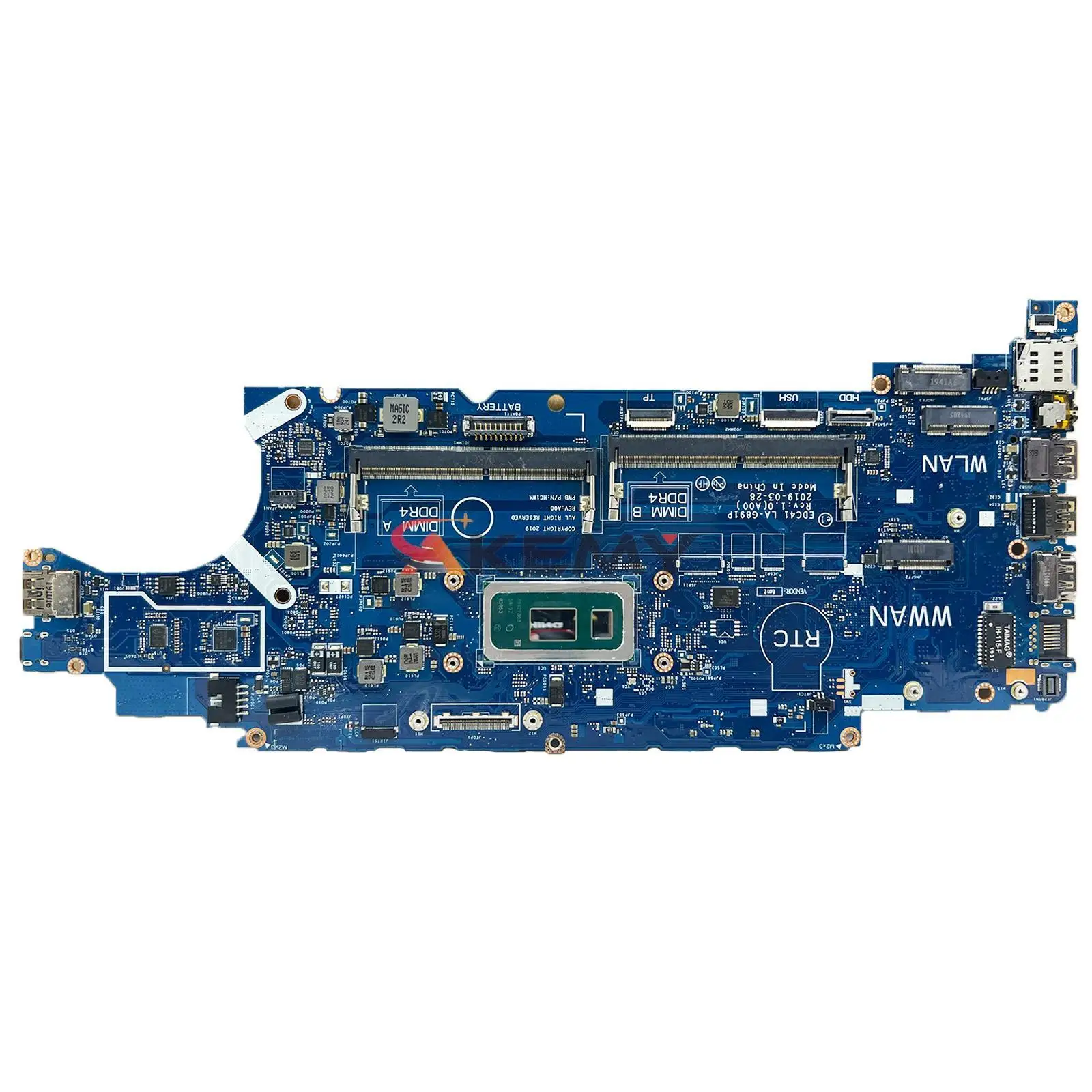 

LA-G891P i5/i7 8th Gen CPU Notebook Mainboard For Dell Latitude 5400 Laptop Motherboard CN-052T0R 0HJD1J 100% well working