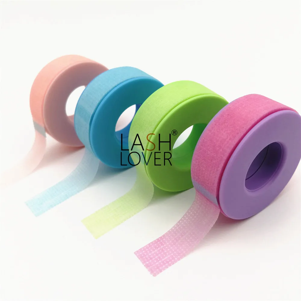 

Lash Lover Blue Pink Breathable Sensitive Skin Under Eye Lash Eyelash Extension Micro foam Silicone Gel Adhesive Tape, White, blue,pink, green, purple