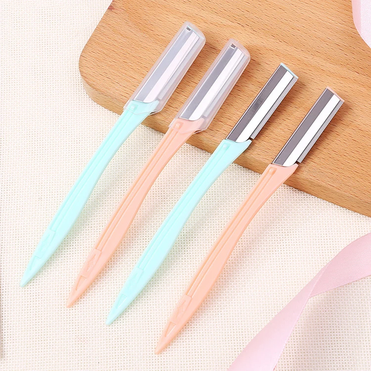 

factory directly supply cosmetics tools eyebrow razor knife sharp plastics handle eyebrow trimmer