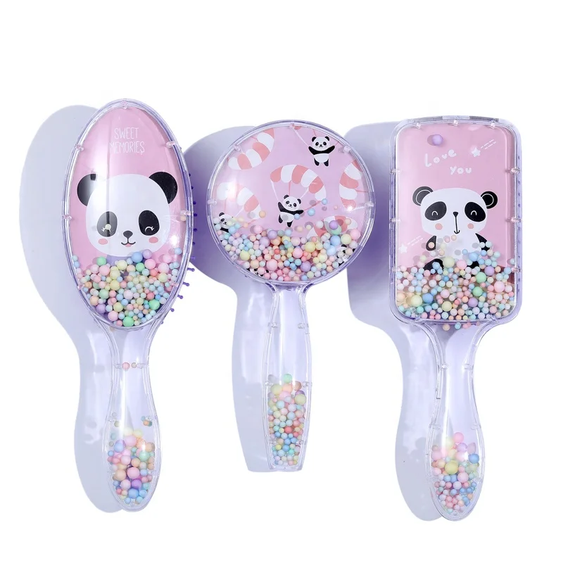 

2021 Adults & Kids Confetti Glitter Customize Hairbrush Comb Set Oval Massage Hair Brush Rectangle Round Paddle Hair Brush, Customized color