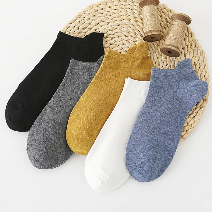 

Ready To Ship Wholesale Knit Anti Slip Low Cut Ankle Men's Socks Breathable Combed Cotton Bamboo Socks, Various as customized