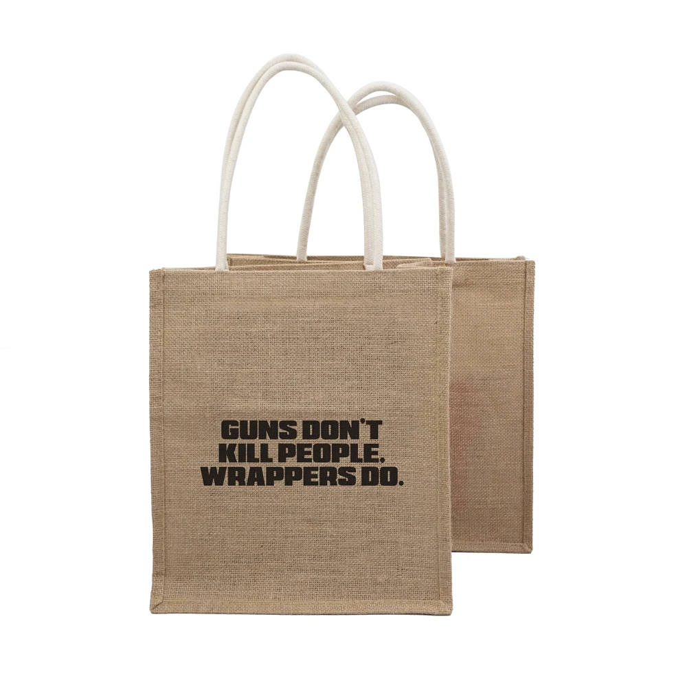 

fashional new style wholesale Reusable Shoe Jute Grocery Shopping jute tote bag, Customized color
