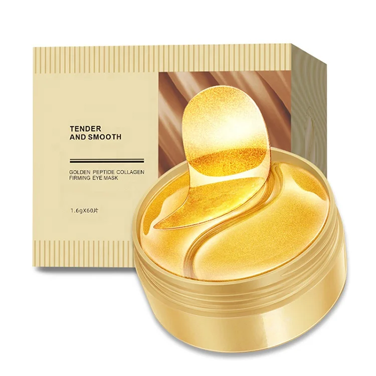 

Firming Collagen 24K Gold Peptide Hydrogel Eye Mask Hyaluronic Acid Vitamin E Eye Patches For Wrinkles Puffiness Dark Circles