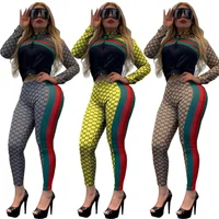 

latest ladies autumn letter printed fashion 2 piece outfits sweat suits