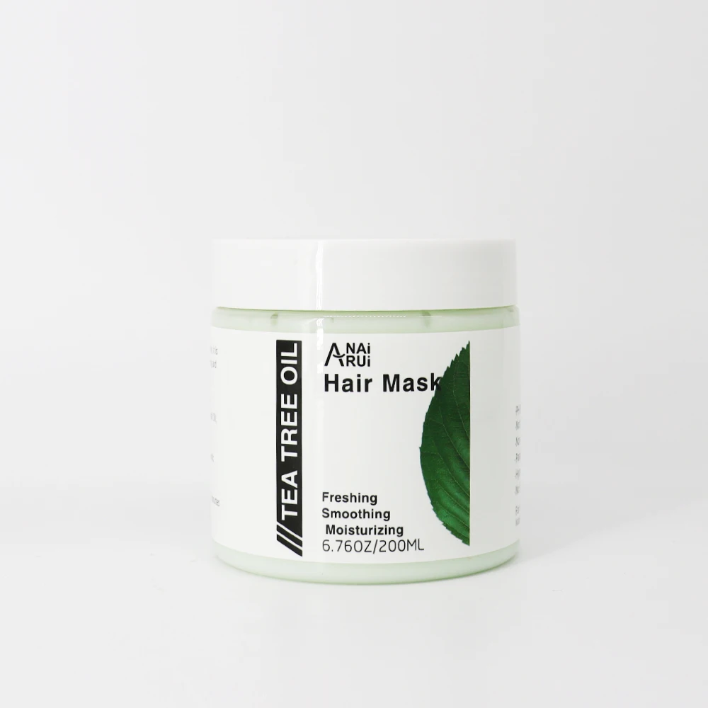 

Factory Price Deep Smoothing Damaged Hair Repair Natural Tea Tree Oil Hair Mask, Light green cream