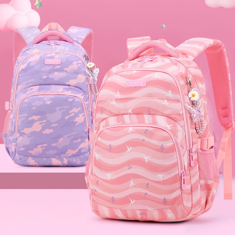 

Hot Selling School Stationery Supplies Colorful Primary School Students Schoolbags Waterproof Kids Backpack