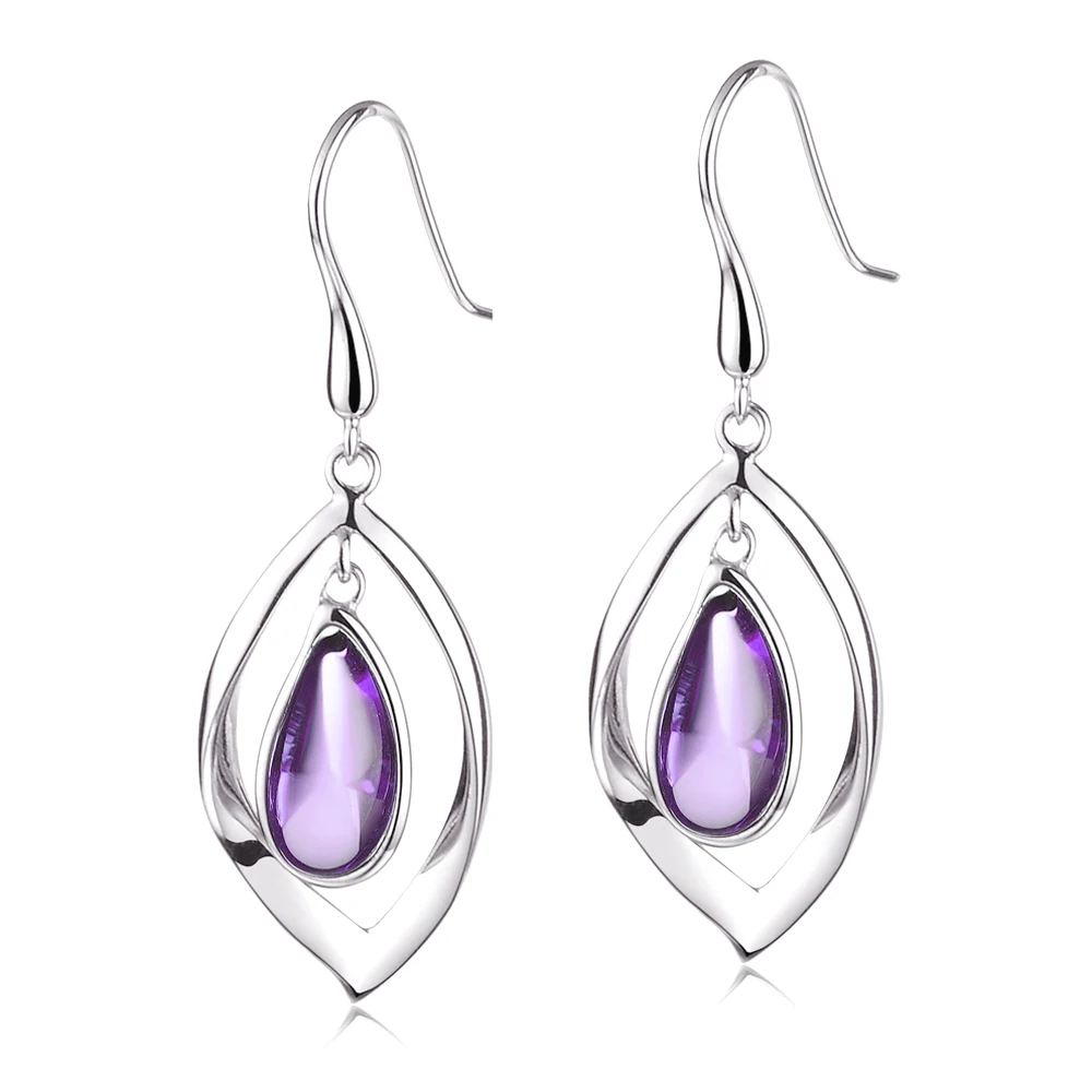 product-BEYALY-Fashion Custom Design Silver Crystal Stone Eye Earrings Drop For Women-img-1