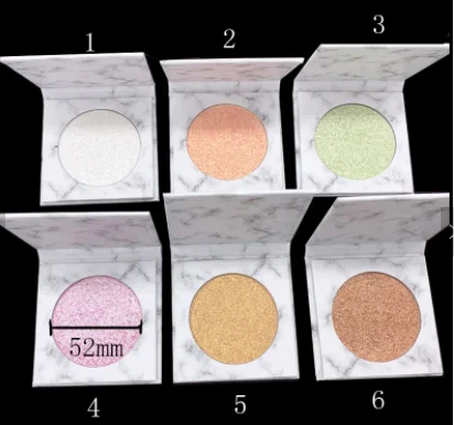 
Cosmetic Bronzer 6 Colors Highlighter Powder Single Palette Vegan Makeup No Brand Pressed Highlighter 
