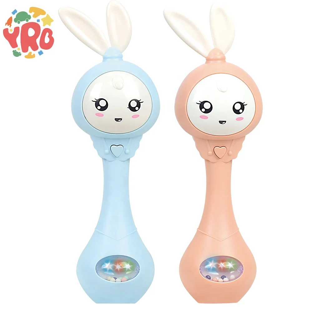 

Wholesale Juguetes Para Bebes Baby Toys Rabbit Newborn Musical Toys With Sound Baby Rattle Toys