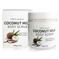 

Private Label Organic Dead Skin Remover Coconut Milk Face Body Exfoliator Scrub