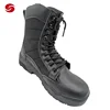 Black Genuine Leather Safety Combat Military Tactical Outdoor Security Boots