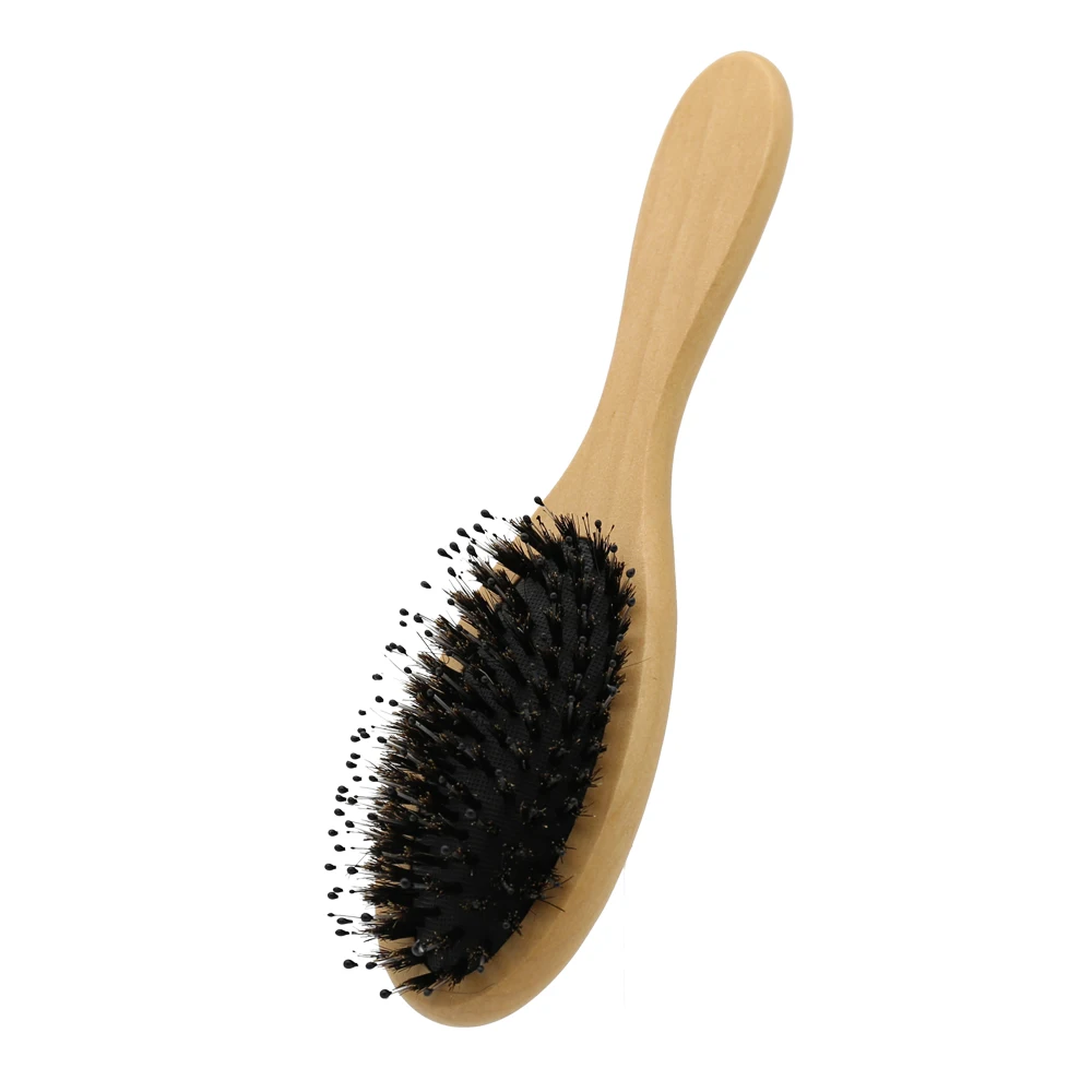 

Wooden double side Boar bristle hair straightening brush wholesale
