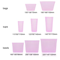 

Silicone Food Storage Containers Set Fresh Bowl Cup Bag Reusable Stand Up Zips Shut Bag