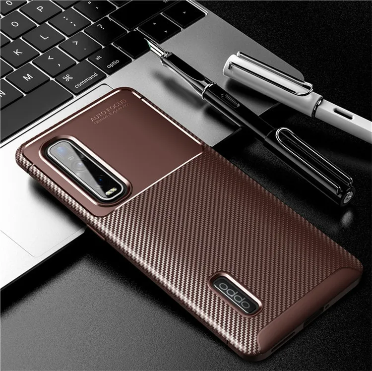 

Factory Price Business Style Anti-Drop Dust-Proof Carbon Fiber Phone Case For Find X2 Pro