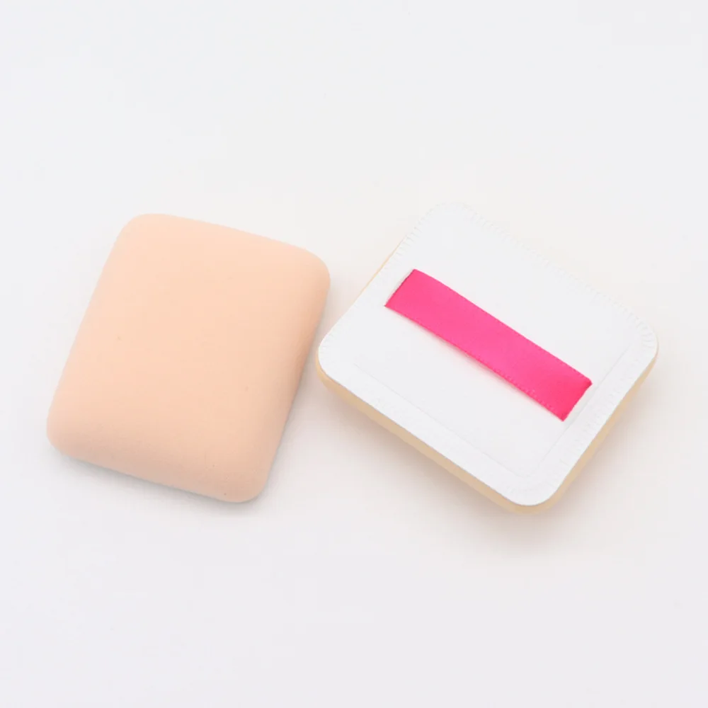 

2pcs Makeup Puff Simple Replacement of Beauty Tools Air-feeling Marshmallow Cushion Puff Small Pillow Soft Makeup Sponge Puff, White