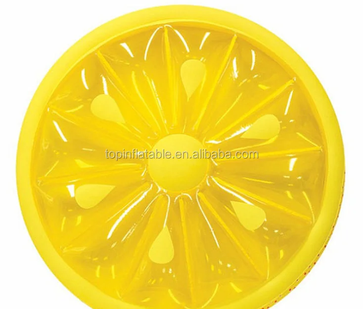 

Hot Selling 61 inch Giant PVC Inflatable Lemon Piece Pool Float Island