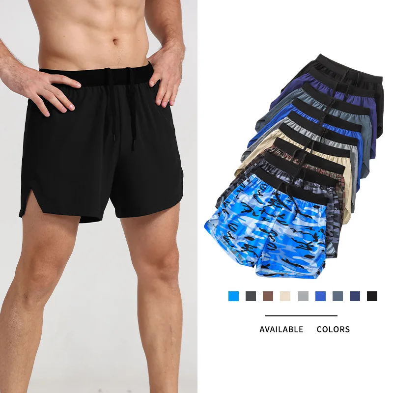 Quick Dry Inside Drawstring Elastic Waistband Marathon Sport Running Shorts Woven Fabric for Men Casual 100% Polyester Low Waist