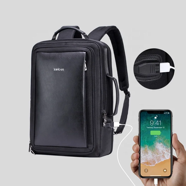 

New custom fashion men usb backpack with charger business laptop travelling waterproof anti theft bag laptop backpack