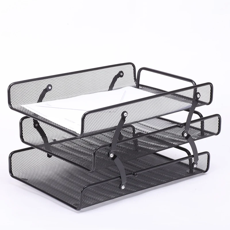 
Metal mesh file tray 
