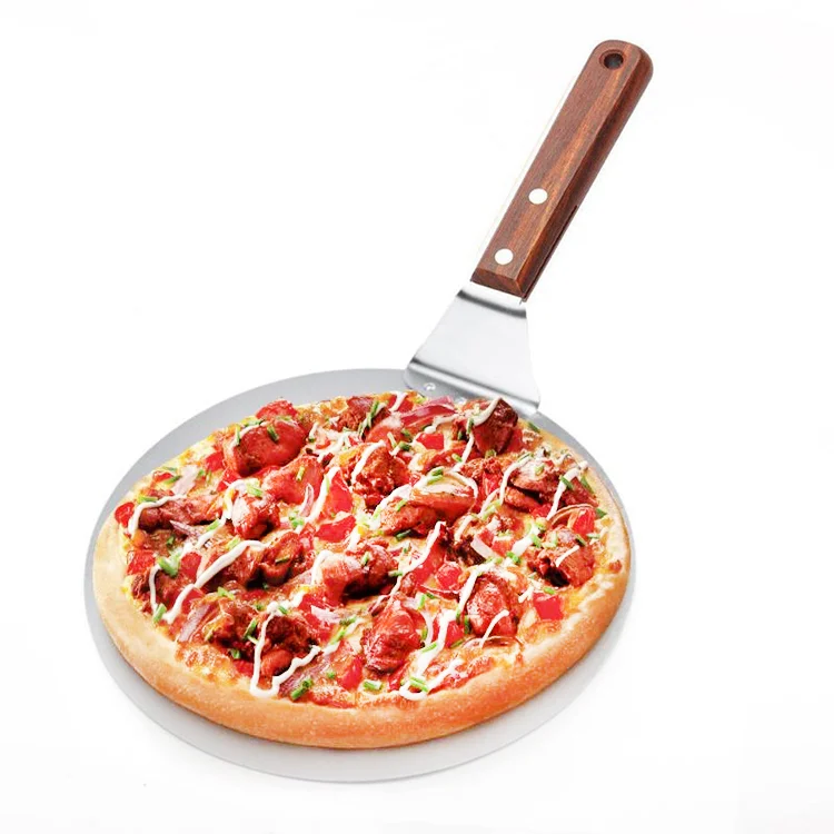 

Stainless Steel Pizza Shovel Steak Cake Bread Lifter Bakeware Kitchenware, Silver
