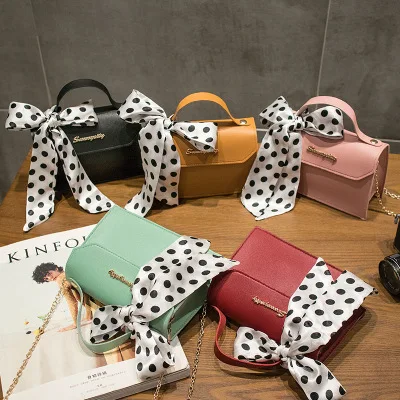 

FLB142 mini wholesale class a luxury ladies hand bags office bag for female with scarf, Pink, red, black,brown, green