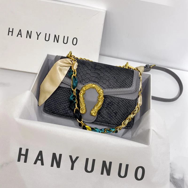 

2022 New Sling Shoulder Chain Fashion Ladies Bag Simple Style Pure Color Women Hand Bags Purses And Handbags